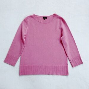 J. Crew Wool Cashmere Oversized Crewneck Sweater Pale Blush